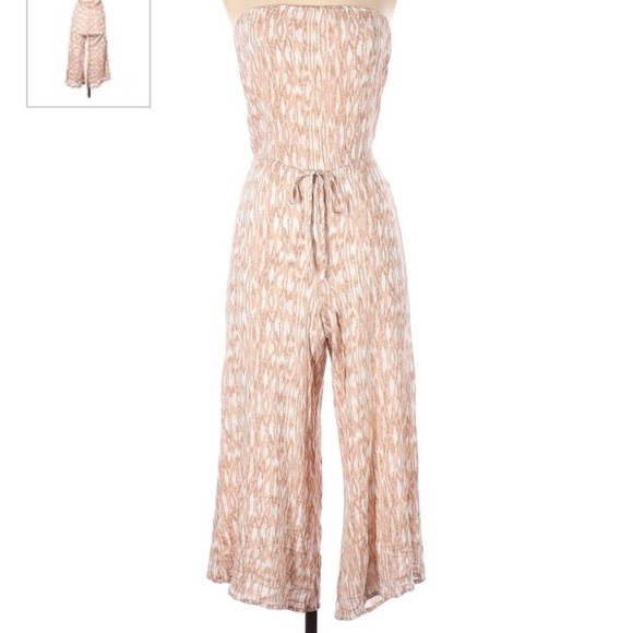 Revolve x Blue life Bell Jumpsuit Strapless Romper size Medium Sandstone Color - Picture 3 of 8